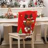3D Doll Design Christmas Chair Cover Cloth Snowman Chair Cover Santa Chair Cover  Holiday Festival