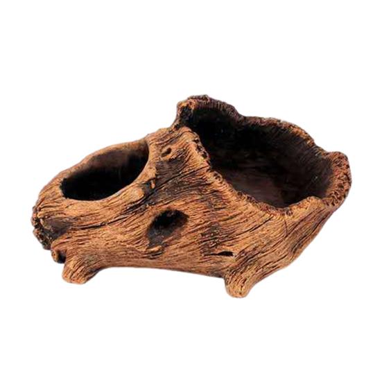 Tree Stump Flowerpot Cement Decorative Planter Desktop Small Rustic Planter for Succulents Cactus Windowsill Shelf Decor