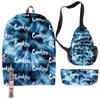 Cook 3D Digital Color Printing Set Oxford Cloth Waterproof Backpack Student Bag