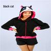 Cartoon Hoodie Jacket - Pink Stitch, Pikachu, Black Cat, Zebra, Blue Parrot. Cute & Casual.
