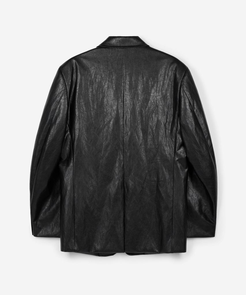 TIENJITIUMEON W Faux Leather Jacket (Washed Black) Tnja6F105Bk