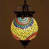 Сферический стеклянный подвесной/подвесной турецкий светильник, лампочка в комплект не входит (Разноцветный, Сделано в Индии)