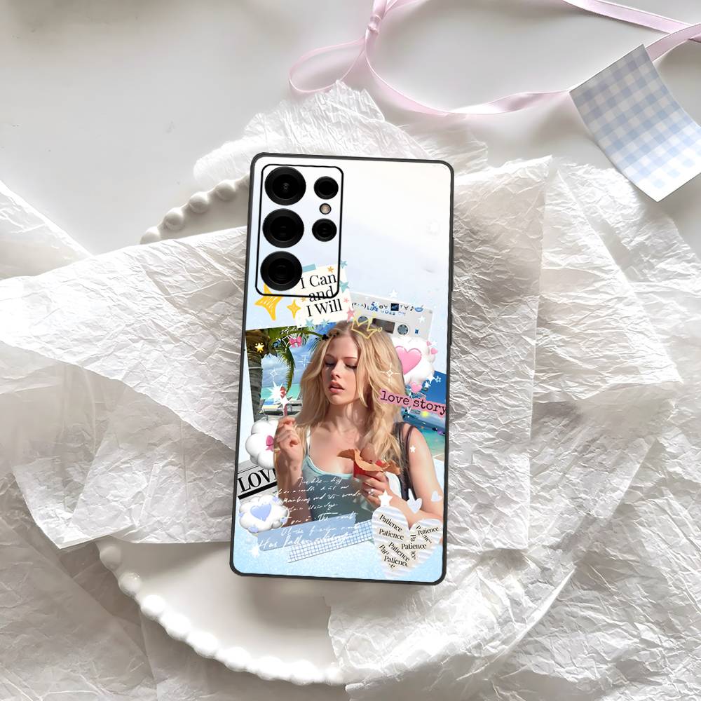 Чехол для телефона Avril Ramona Lavigne для Samsung S 24 Fe 25 Ultra Plus 20 Lite 21 30 22 23 24 22 Ultra 5G Fundas
