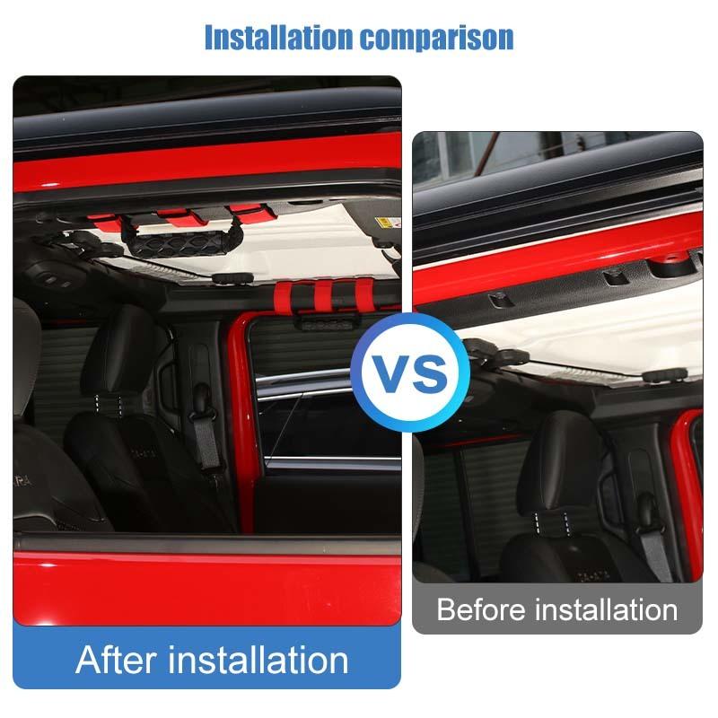 Верхняя ручка-поручень подходит для Jeep Wrangler JL, Wrangler JK, Wrangler TJ, JT Gladiator Аксессуары для салона автомобиля