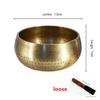 Nepal Handmade Tibet Buddha Sound Bowl Yoga Meditation Chanting Bowl Brass Chime Handicraft Music Therapy Tibetan Singing Bowl