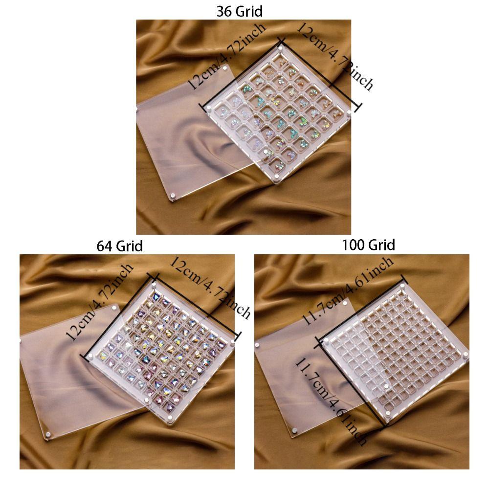 Acrylic Nail Drill Storage Box Transparent Jewelry Collection Box Nail Art Display Case  Earring