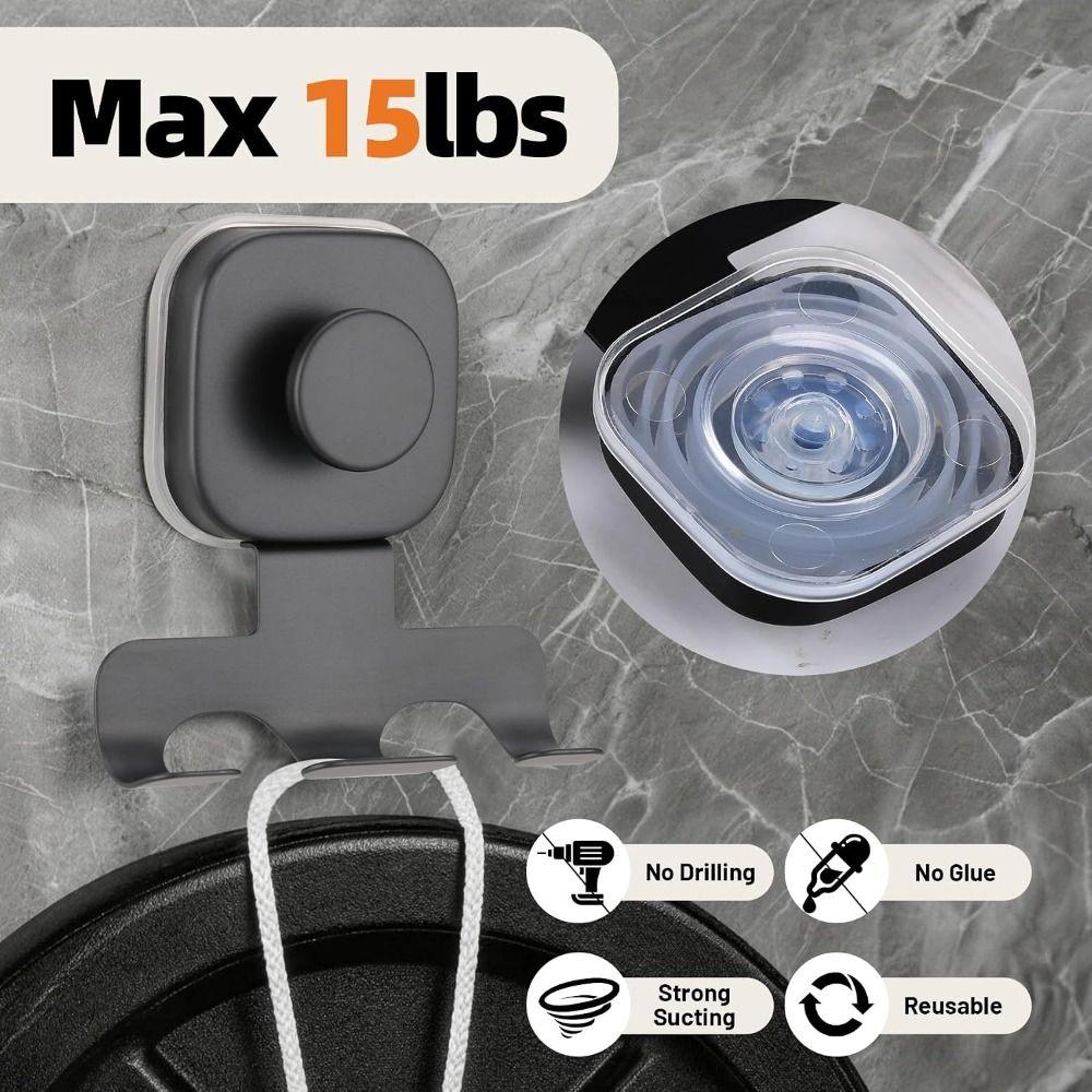 Square Suction Cup Razor Holder Removable Bathroom Shaver Hanger Bathroom Wall Mount