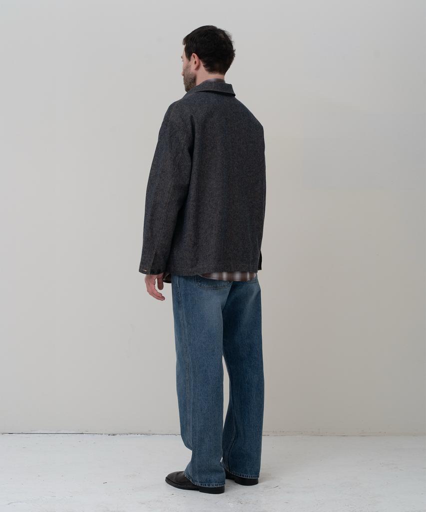 Mannergram [Imported Fabric] Indigo Fatigue Jacket