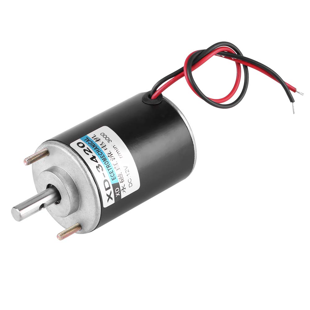 XD-3420 DC 12V Electric Motor, 12V High Permanent Magnet DC Motor, Electric Gear Motor, Low Noise, for Grinding Machine, Medical Equipment, Small