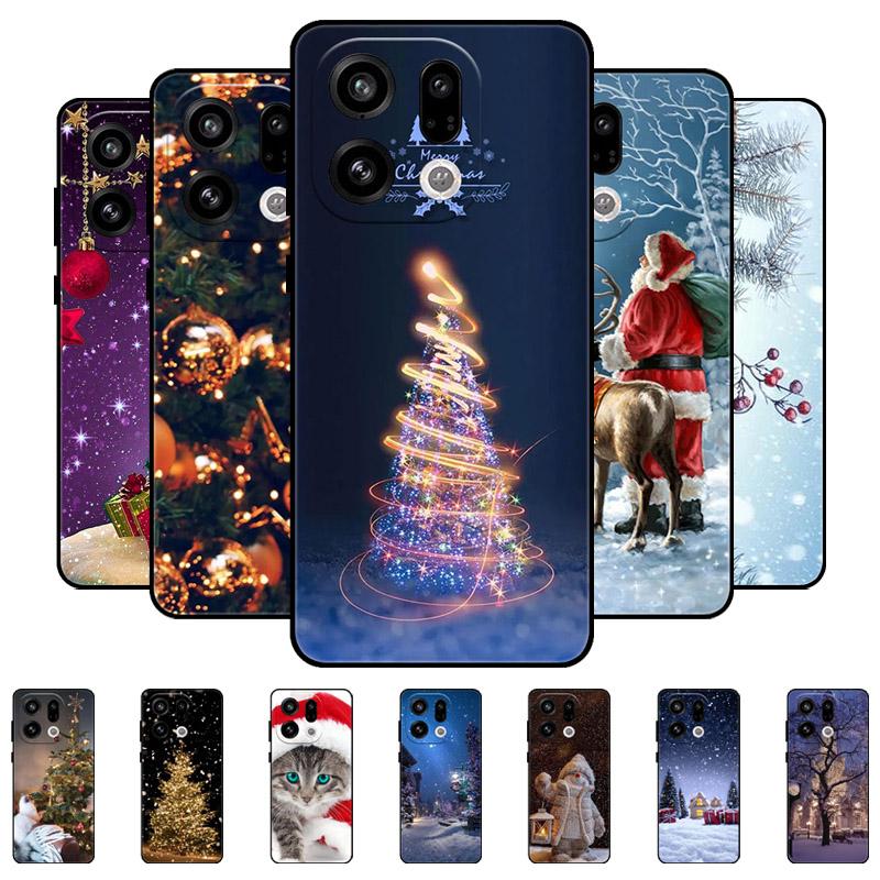 Для OPPO Find X9Pro X9 X8 X7 Ultra FindX8s X7 X8 Pro X8s + Plus Рождественский чехол для телефона Ударопрочный Мягкий ТПУ Силиконовый Защитный чехол