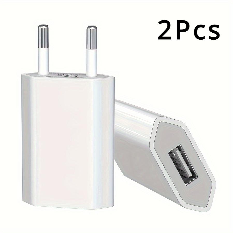Универсальное зарядное устройство USB 2PC 5V1A с защитой от короткого замыкания - вилка европейского стандарта для iPhone, Android