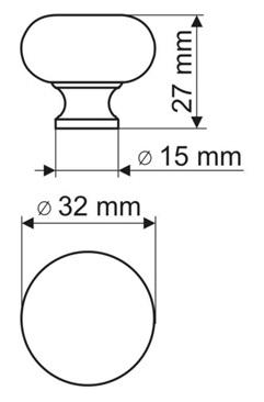 GP16 knob, antique gold