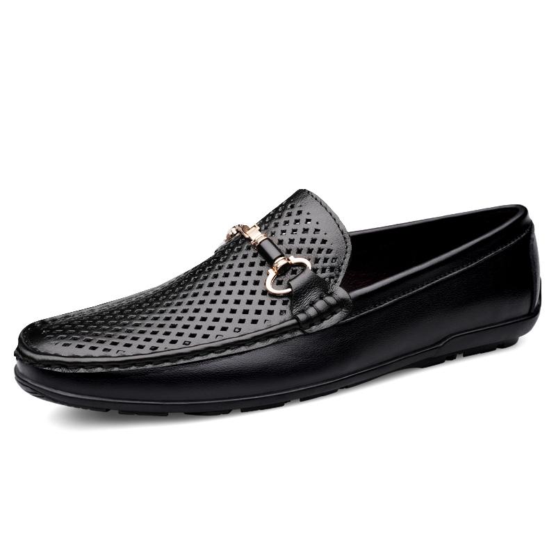 FashionHandmade White Men's Genuine Leather Loafers Wedding Party Men Shoes Luxury Elegant Dress Shoes for Men Breathable Mesh Flats