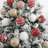 1Pcs Snowflake Small Ball Beautiful Christmas Ball Champagne Gold 8CM Christmas Tree With Sequins Decorative Small Pendant