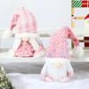 Christmas Decoration Sequins Knitted Hat Dwarf Doll Pink Christmas Gift Ornament