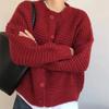 Autumn and Winter Women's Sweater Lazy Wind Button Jacket Loose Casual Knitted Cardigan