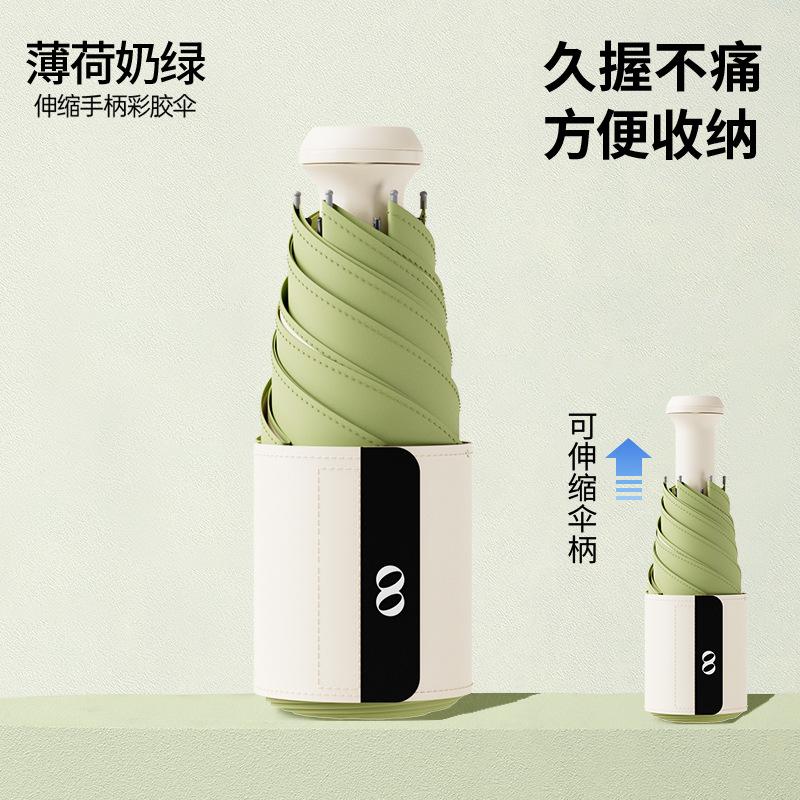 Original and Simple White Umbrella Sun Umbrella Lightweight and Small Sunshade 50% Off Capsules Sun Umbrella Sunscreen Umbrella UV Protection