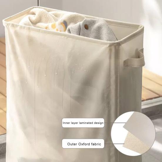 Корзина для белья с колесами Легкое перемещение Большая вместимость Складная конструкция Водонепроницаемая корзина для белья