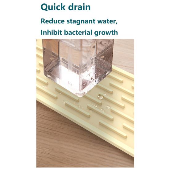 Противоскользящий силиконовый коврик для смесителя, водонепроницаемая подставка под слив раковины, обертывающий дизайн, защита столешницы кухни, сушилка для мыла, держатель для зубной щетки, защита от брызг