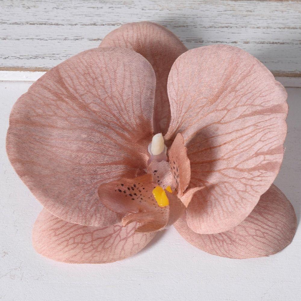 Искусственные цветы орхидеи-бабочки своими руками 11 см аксессуары для головных уборов 2024 г. Головка цветка фаленопсиса