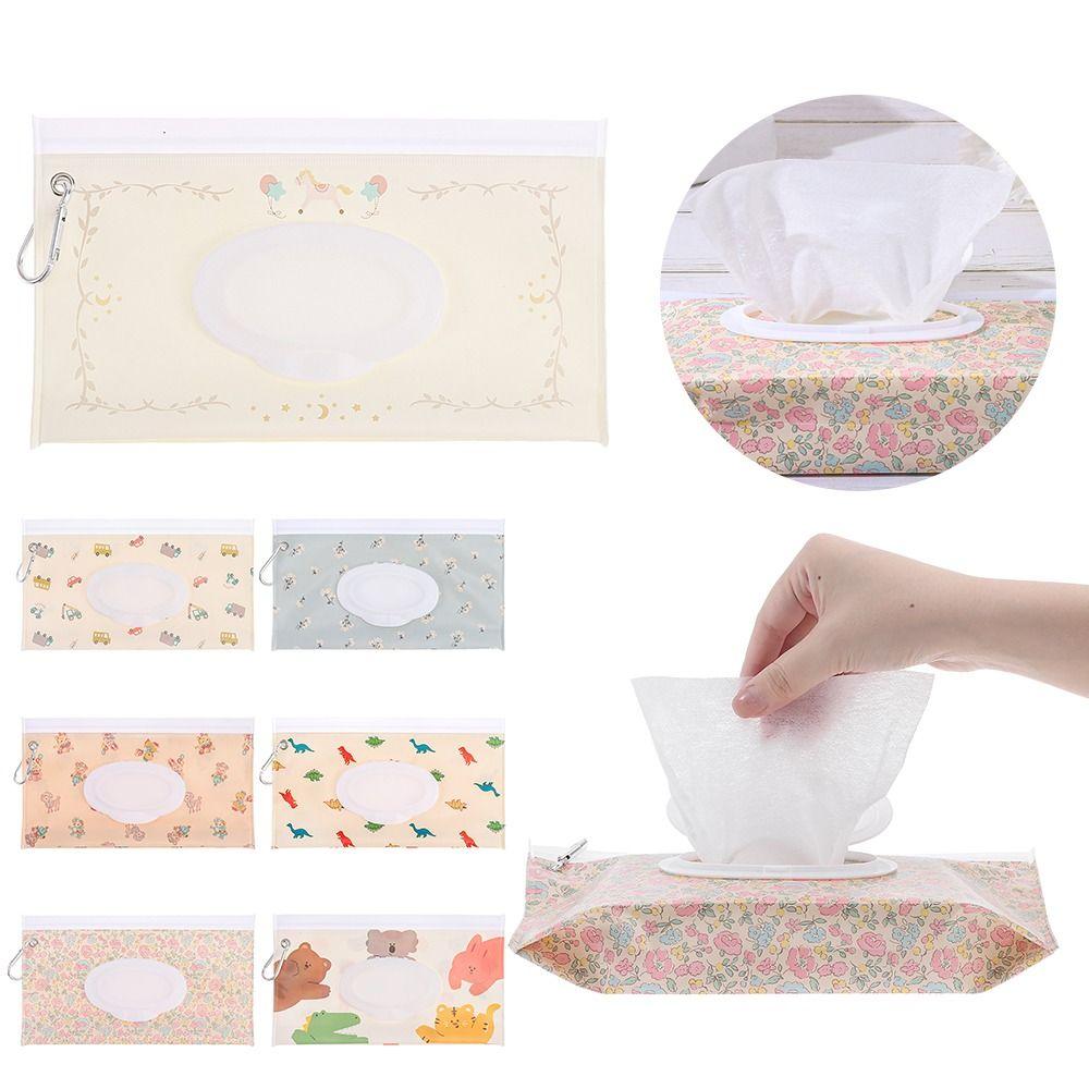 EVA Wet Wipes Bag Flip Cover Wipes Holder Case Cute Tissue Box Outdoor