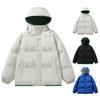 Men's Casual Solid-color Hooded Cotton Jacket With Cotton, Thickened, Warm And Windproof Zipper Jacket
