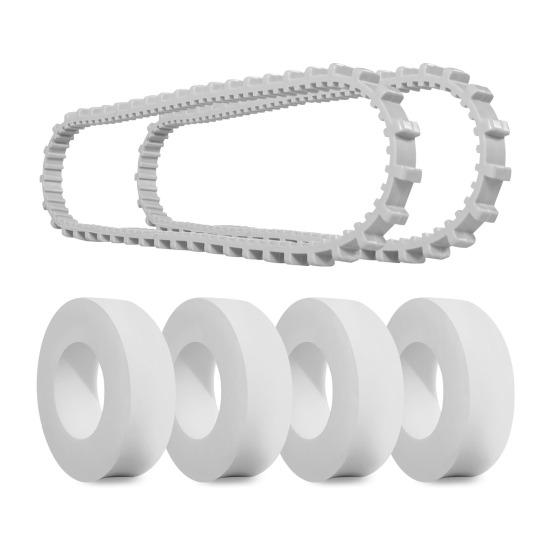Pool Cleaner Tracks Climbing Rings 2 Pcs 9985006-R2 Pool Cleaner Tracks And 4 Pcs Climbing Rings Replacement Rubber Belt for Dolphin Underwater Robot