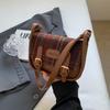 2024 Winter New Plaid Cloth Bag Fashion Casual Shoulder Bag Commuter Simple Crossbody Bag Retro Women's Bag Red Plaid Coffee