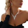BLINGBAY Women's Jewelry Set Sweet Romantic Fashion Wedding Dress Accessories Elegant Lady Earrings Necklace Set Girls Modern Jewelry Gift