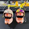 Cute Cartoon Pig Bike Lights with Helmet Propeller Bike Decorations Scooter MTB Motorbike Universal Accessories