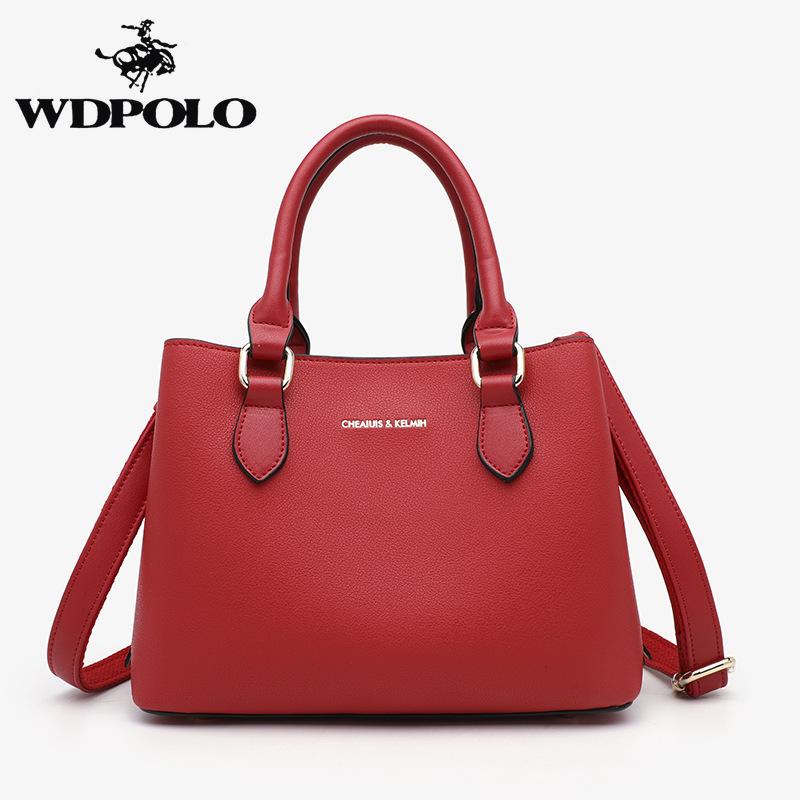 W. D. Маленькая сумка с текстурой POLO, женская сумка, новинка 2023 года, корейская модная сумка, красная сумка на плечо для свадьбы и невесты