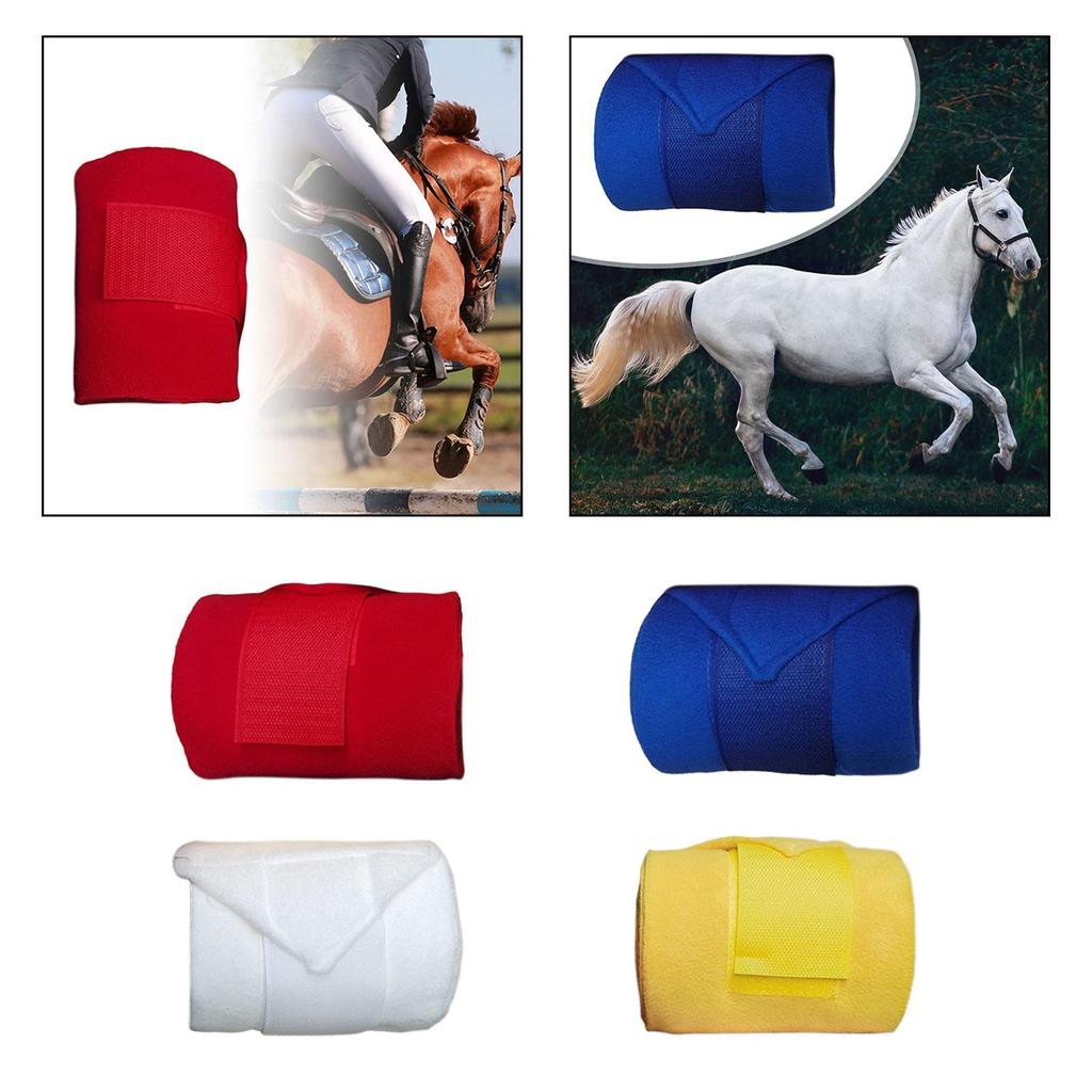 4x Horse Leg Wraps Thick Equine Polo Wraps for Equestrian Equipment Training