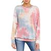 New Women's Top Tie-dye Long-sleeved Round-neck T-shirt Sweatshirt