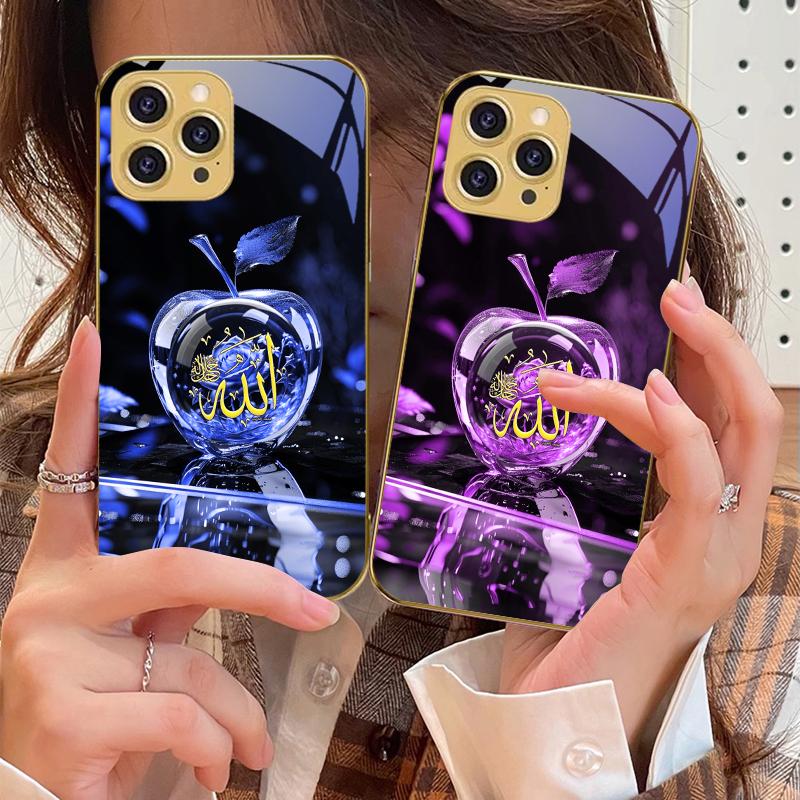 Кристалл Для Apple Зеленый Для IPhone 16 Pro Max 15 P ro 14 13 Plus 12 Mini 11Pro Max XS Max XR Золотой чехол для телефона из закаленного стекла