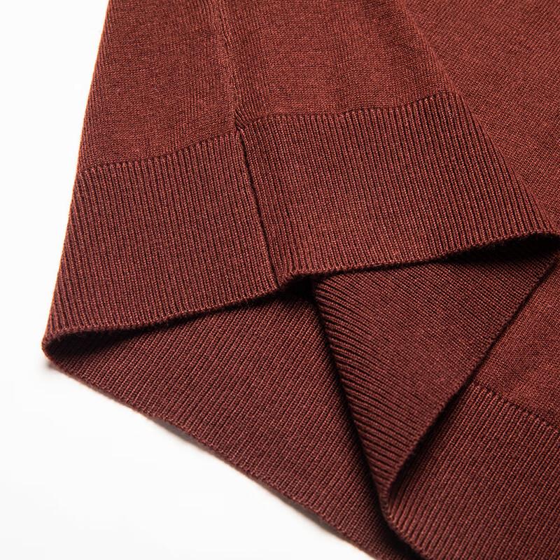 Yiliteng Men's Merino Wool Blend Half-High Collar Knitted Sweater