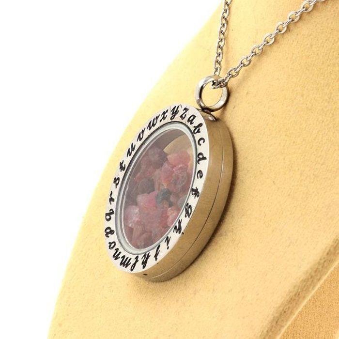 Pierres et Minéraux. Collier Tourmaline multicolore brut. Modèle Alphabet.