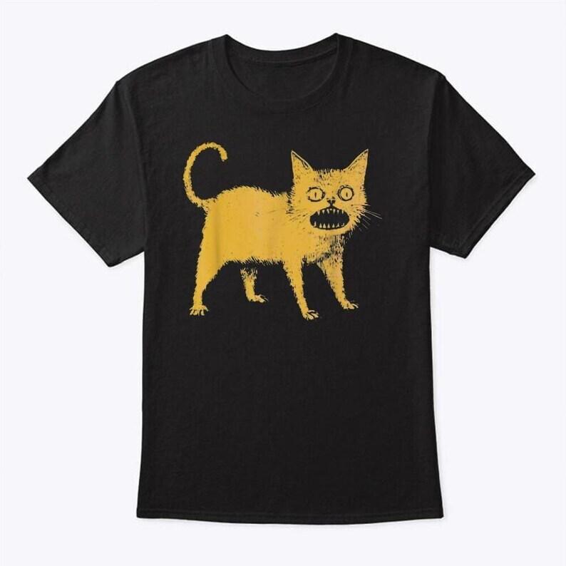 Horrible Japanese Cat Shirt Horror Cat Shirt
