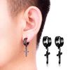 Beautiful Multiple Color Type Cross Titanium Steel Stud Earrings