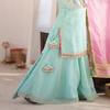 Женский комплект kurta с зеркальной вышивкой и работой гота с контрастным дупаттой