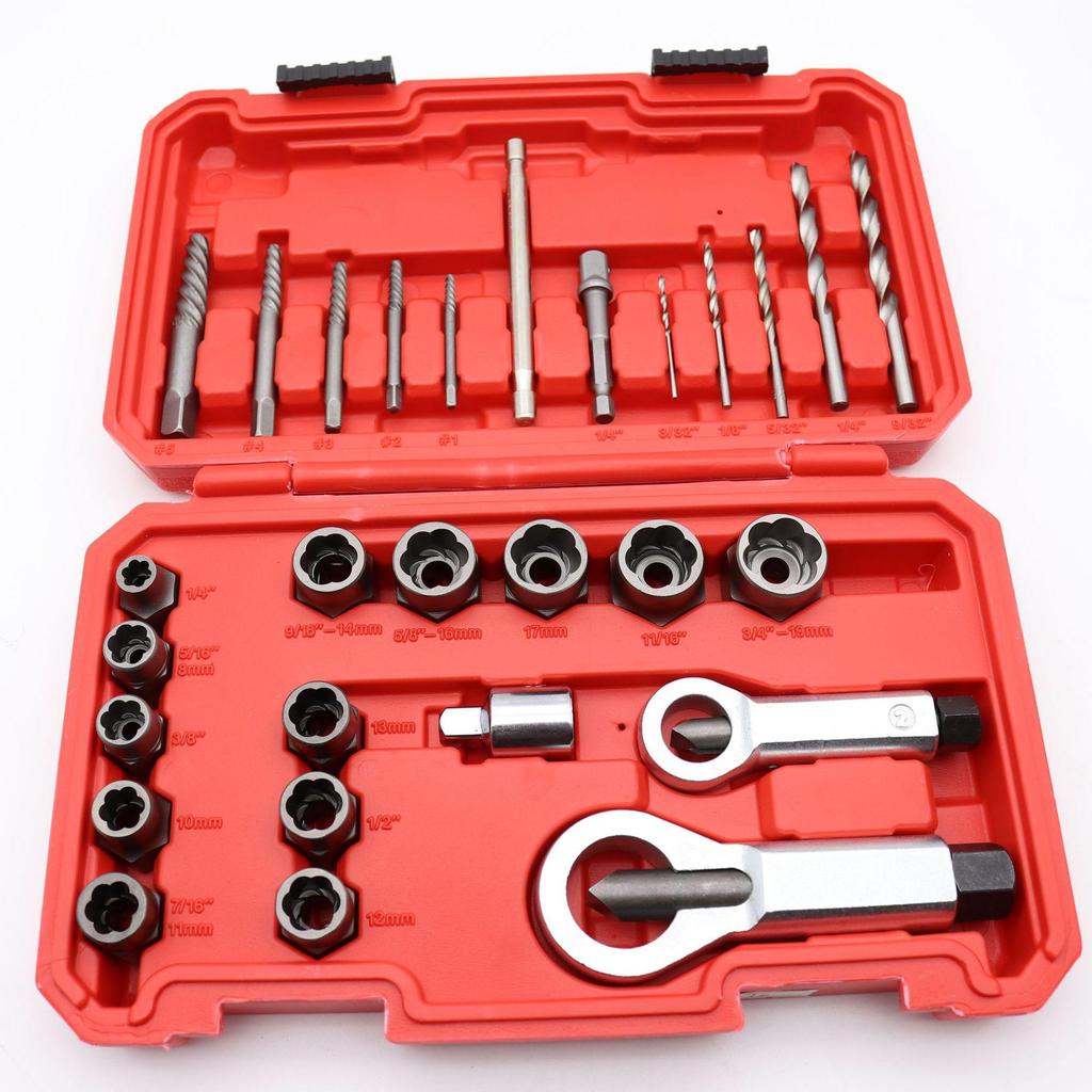 Набор из 14 экстракторов гаек и винтов для поврежденных и некомплектных крепежей