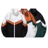 Spring and Autumn Jacket Men's Stand Up Collar Jacket Color Blocked Casual Jacket Men's Jacket Stand Up Collar Jacket