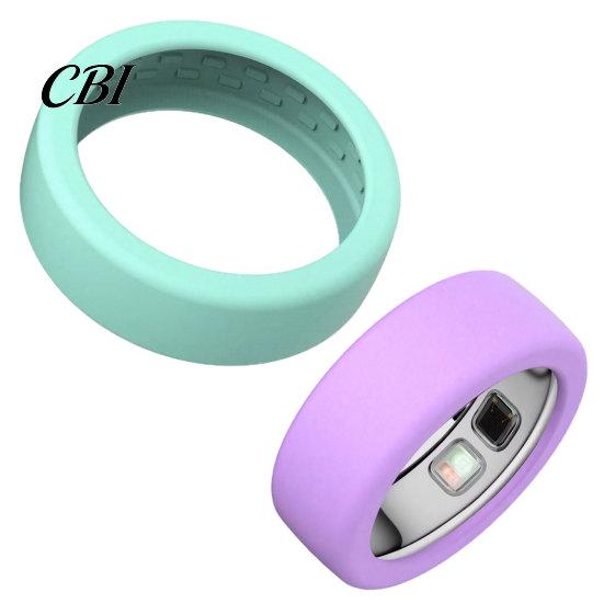 Outdoor Activity Ring Case 2 Pcs Silicone Protector for Oura Ring5, Ultra-Thin Smart Sleeve, Scuff Guard Scratch Resistant Waterproof All Round Daily