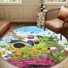 Zombie Party  Round Rug for Livingroom,Bedroom, Palyroom, Chair Rug, Area rug, Circle Carpet, Large Size Fan Christmas gift