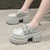 Women's Shoes 2025 High Quality Shoes for Women Fashion Loafers Polka Dot String Bead New Round Toe Best Seller Platform Heels