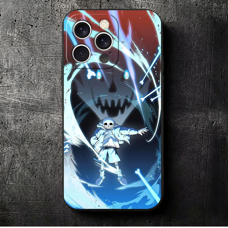 Мягкий чехол для телефона U-Undertale S-Sans для iPhone 16 16E 17 Air 15 Pro Max 14 Plus 13 Mini 11 12 7 Черный Чехол Задняя Панель