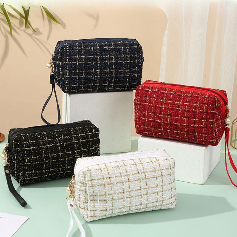 Модная полосатая сумка для хранения косметики, портативный дорожный органайзер, косметичка для туалетных принадлежностей, милая косметичка, клатч