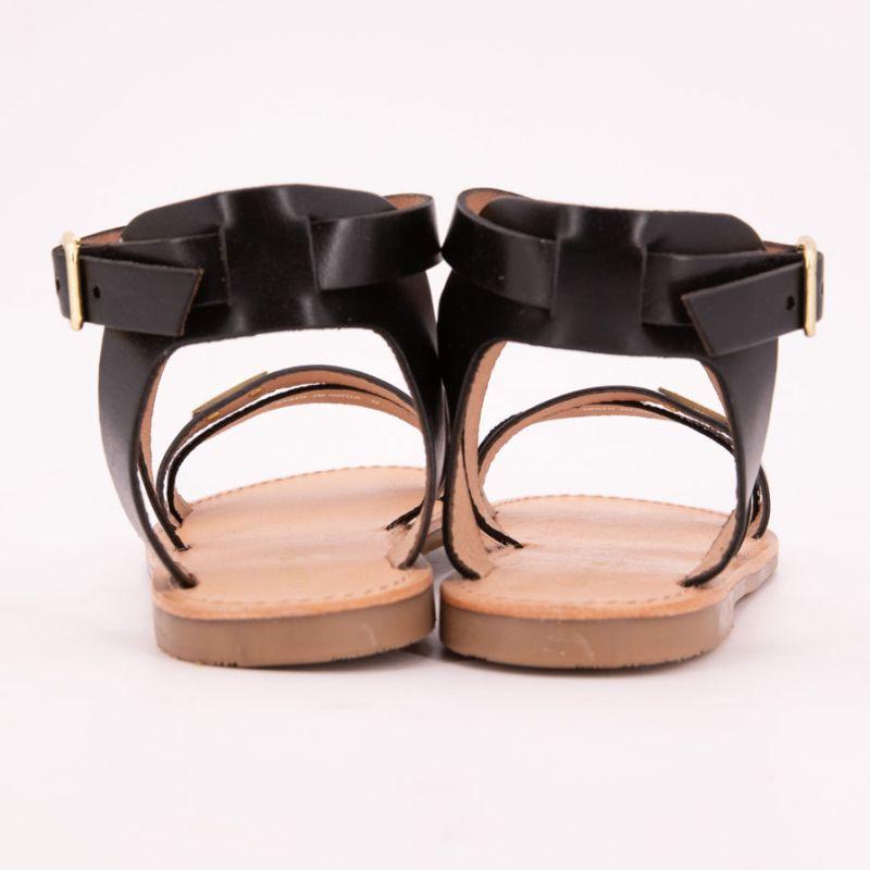 Черные сандалии Hipaz с золотой пряжкой Женские LES TROPEZIENNES PAR M.BELARBI