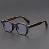 Retro Men's and Women's Box Thick Glasses Frame Flat Light Glasses Artistic Anti Blue Light Glasses Anti Radiation Glasses