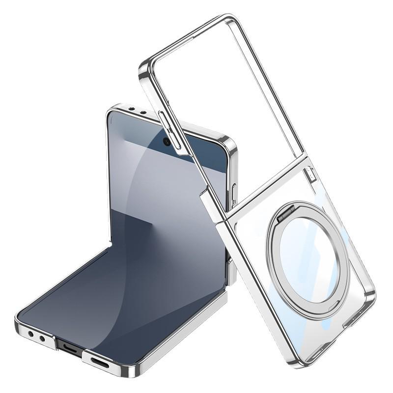 Чехол для Samsung Z Flip7 со складным держателем-кольцом MagSafe с вращением и защитой окна