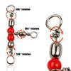 50Pcs Fishing Swivel Rolling Swivels Brass Barrel 3-way Fishing Swivel Tangle Fishing Accessories